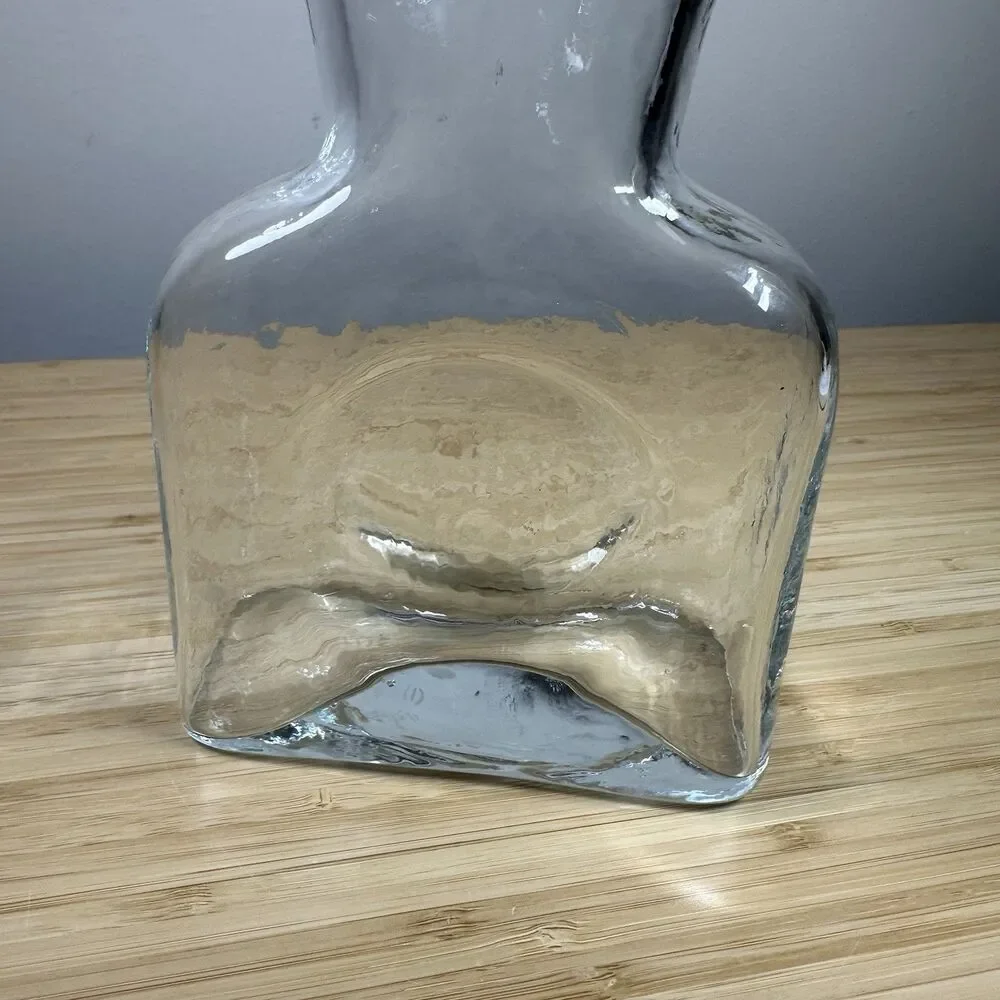 Blenko 384M Mini Water Bottle Crystal Glass Double Spout 2019 16oz Handblown MCM